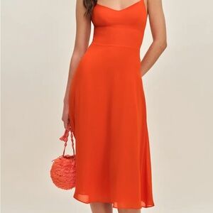 Reformation Suzy Dress in Paprika Red – Size 4 -NWT